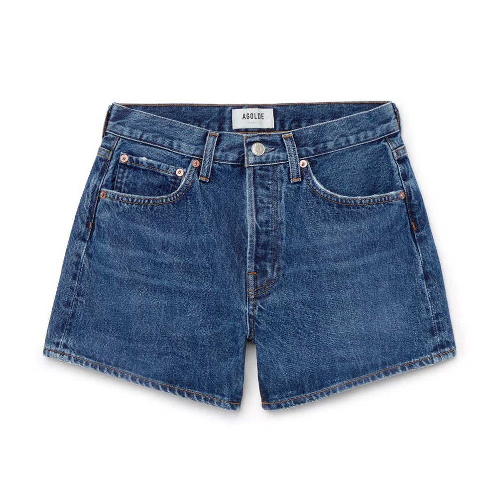 AGOLDE Parker Long Denim Shorts